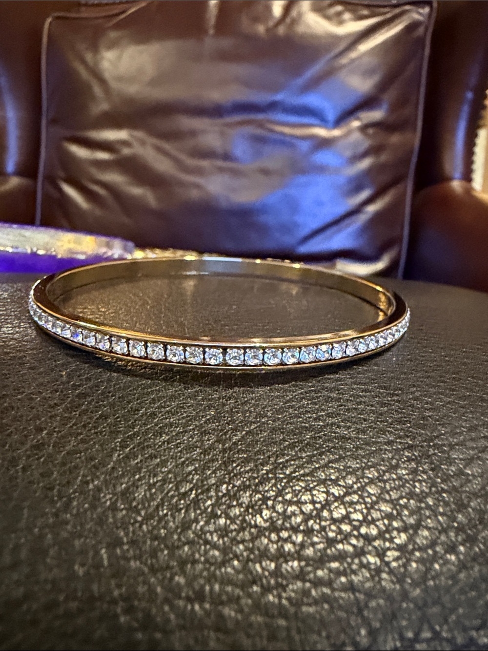 GORGEOUS Gold Plated CZ Bangle Bracelet ๐๐๐๐๐๐๐ - Picture 4 of 9